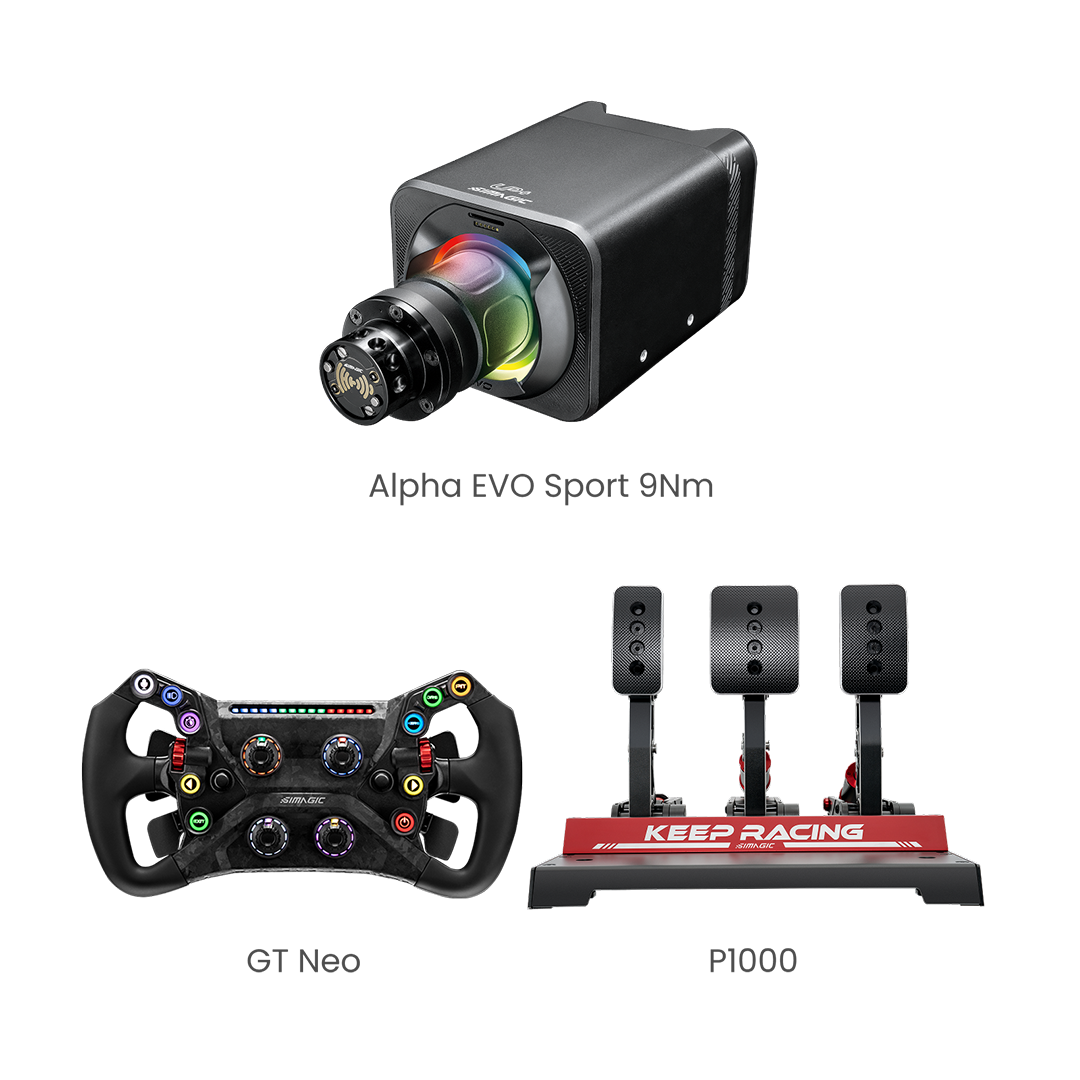 Simagic EVO Sport 9Nm Base 3-Piece Bundle