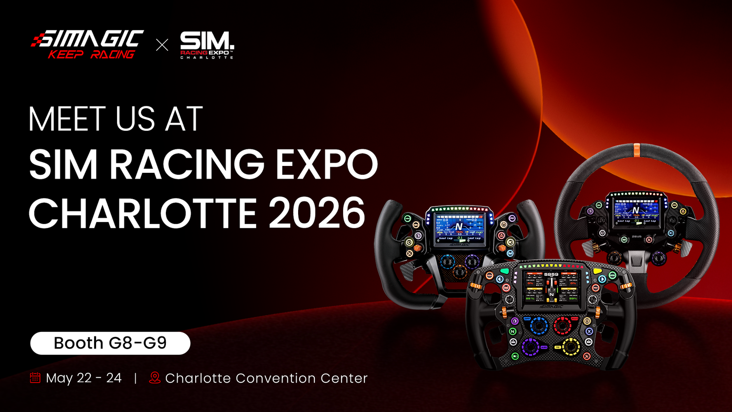 SIMAGIC at SimRacing Expo Charlotte 2026: Zeus Arrives
