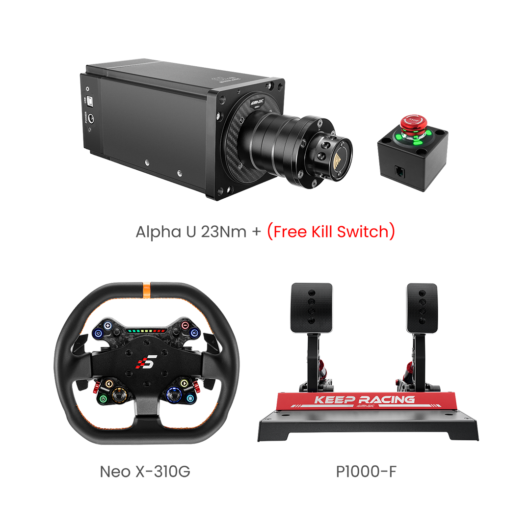 Simagic Alpha U Base 3-Piece Bundle