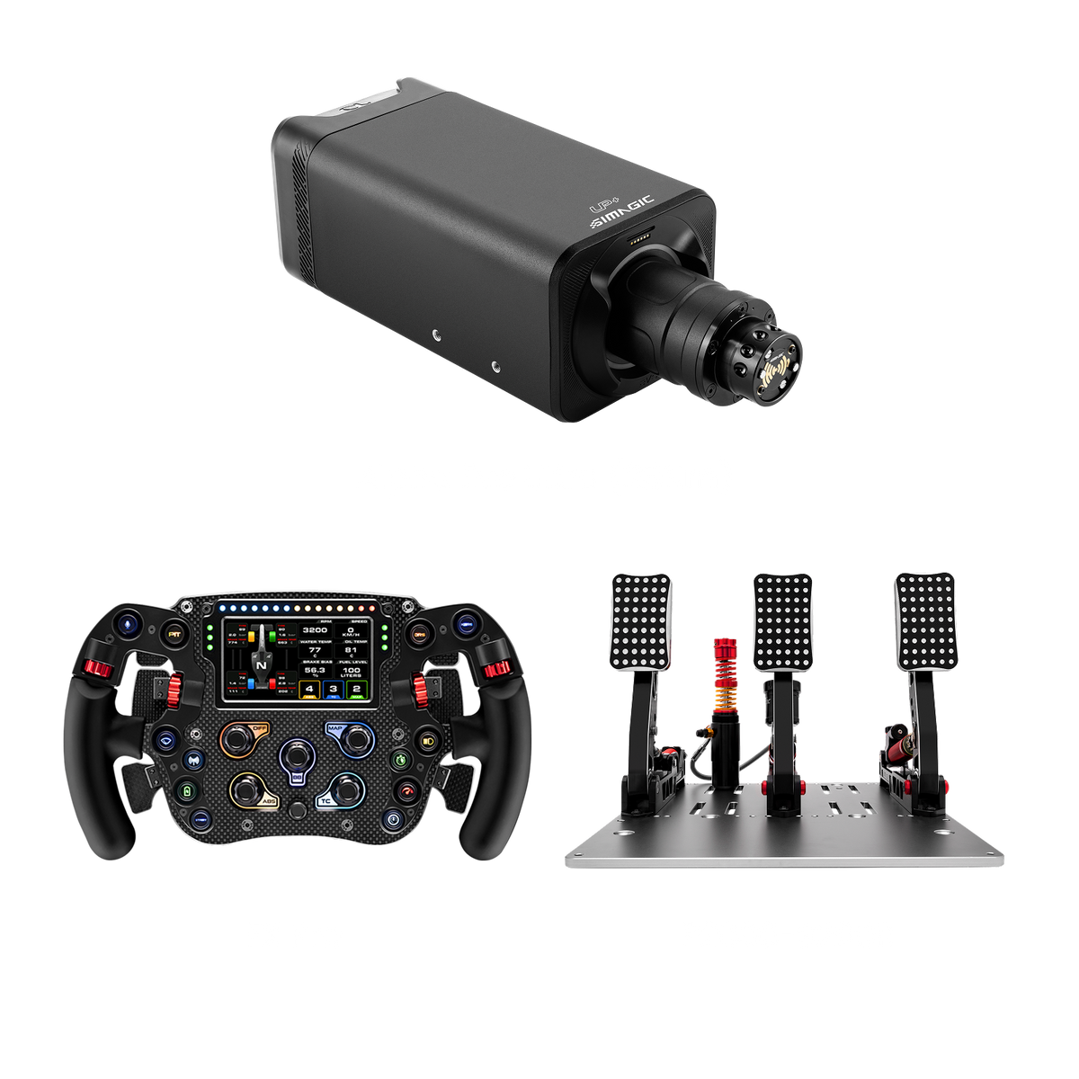 Y*8様 展示品Simagic P2000-100kg ペダル 正規品 外箱なし Simagic Checkered-Flag-FX Pro-P2000 Hydraulic Bundle