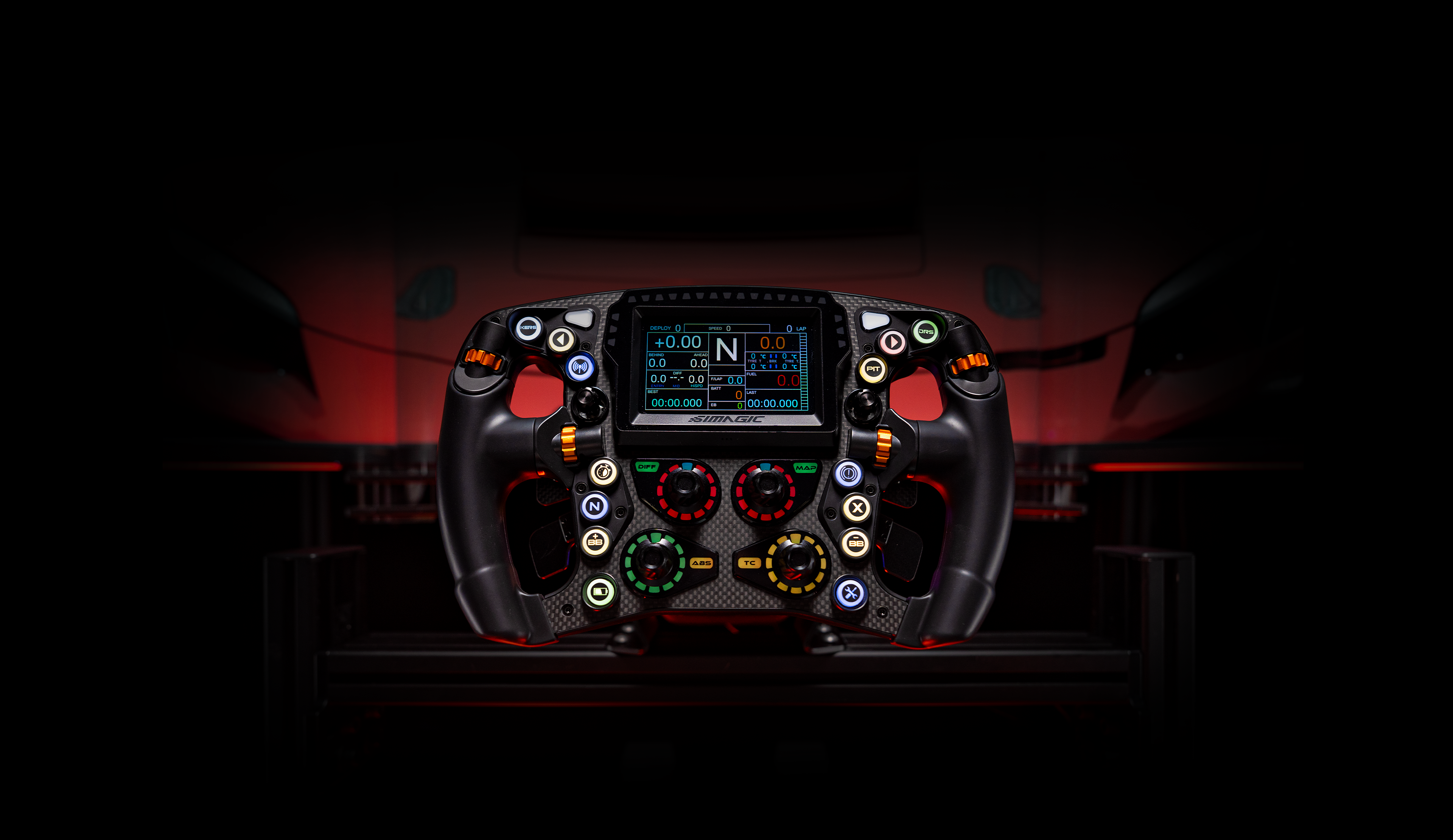Simagic Zeus Formula three-layer grip construction detail